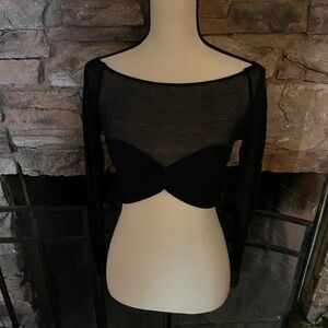 Elegant Black Crop Top